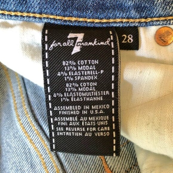 7 For All Mankind 7FAM High Waist Ankle Skinny Jeans Luxe Vintage Size 28 - Picture 13 of 14